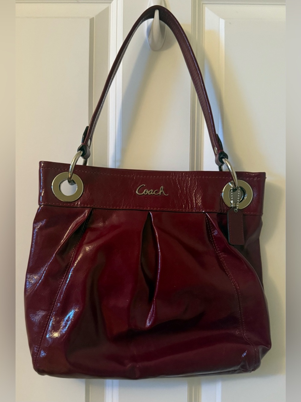 NWOT - Coach Patent Leather Ashley Hippie Shoulder Bag